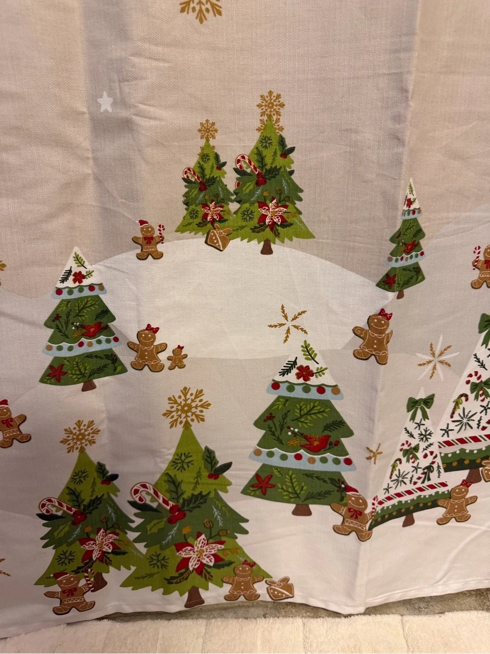 Gingerbread Christmas shower curtain